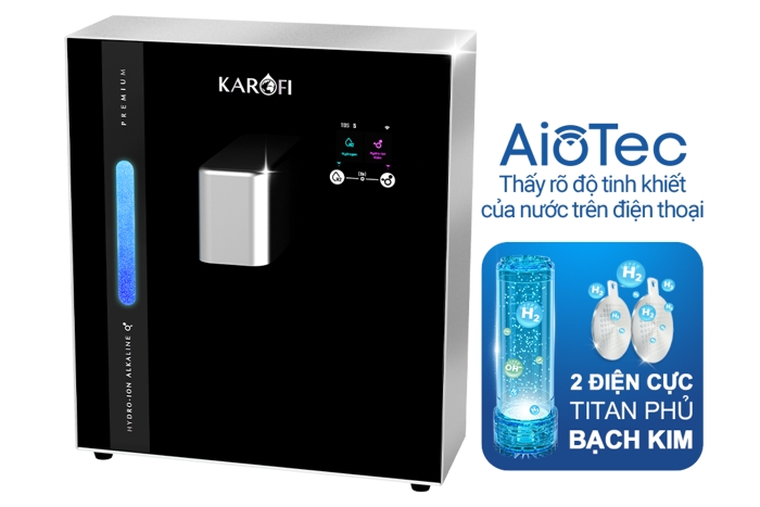 Máy chuyển đổi Hydro-ion kiềm Karofi KAE-S16 2 tấm điện cực